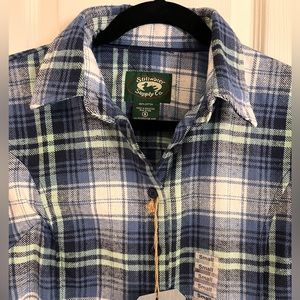 Stillwater Supply Co Women’s Plaid Long Sleeve Button Up Soft Flannel Small NWT